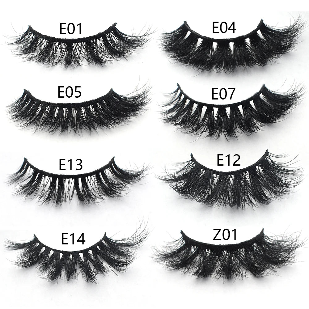 FOXESJI Lashes 3D Mink Eyelashes Natural Long Fluffy Dramatic Strip Eye Lashes Eyelash Extension Soft False Eyelashes Makeup