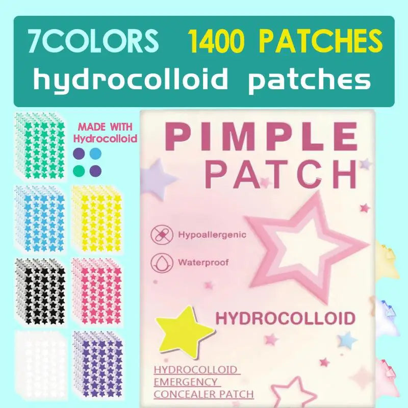 Colorful Star Pimple Patch Bulk Set a patch applied on the skin
