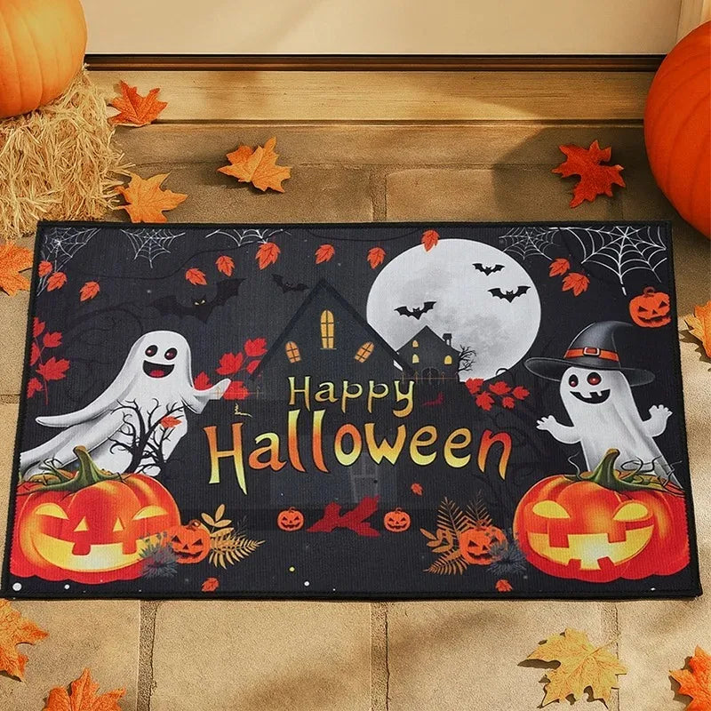 Halloween Pumpkin Doormat Halloween Theme Party Decoration Kids Favor Pumpkin Ghost Doormat Trick or Treat Party Supplies