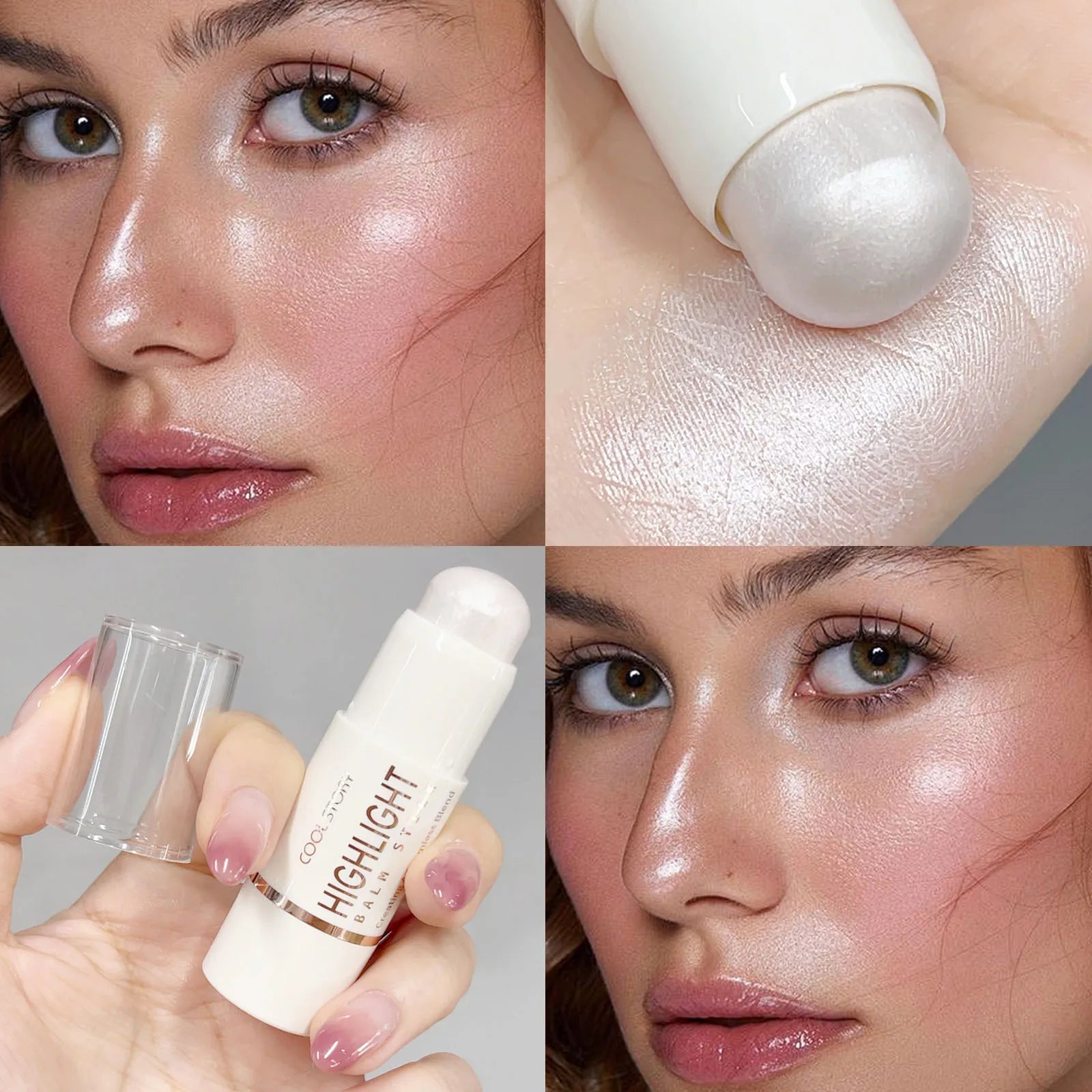 Face Contour Bronzer Stick Face Brighten Highlighter Bar Shimmer Highlighter Blush Stick Nose Shadow Pen Makeup Tool Cosmetics