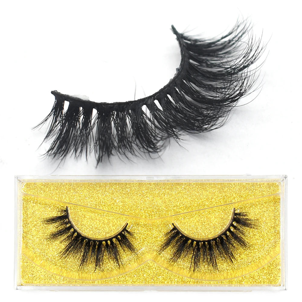 FOXESJI Lashes 3D Mink Eyelashes Natural Long Fluffy Dramatic Strip Eye Lashes Eyelash Extension Soft False Eyelashes Makeup