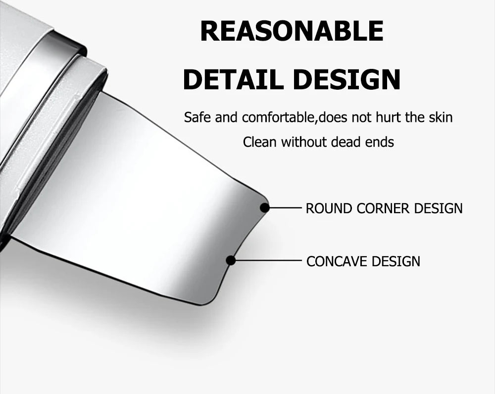 Ultrasonic Skin Scrubber Deep Cleansing Device Tool