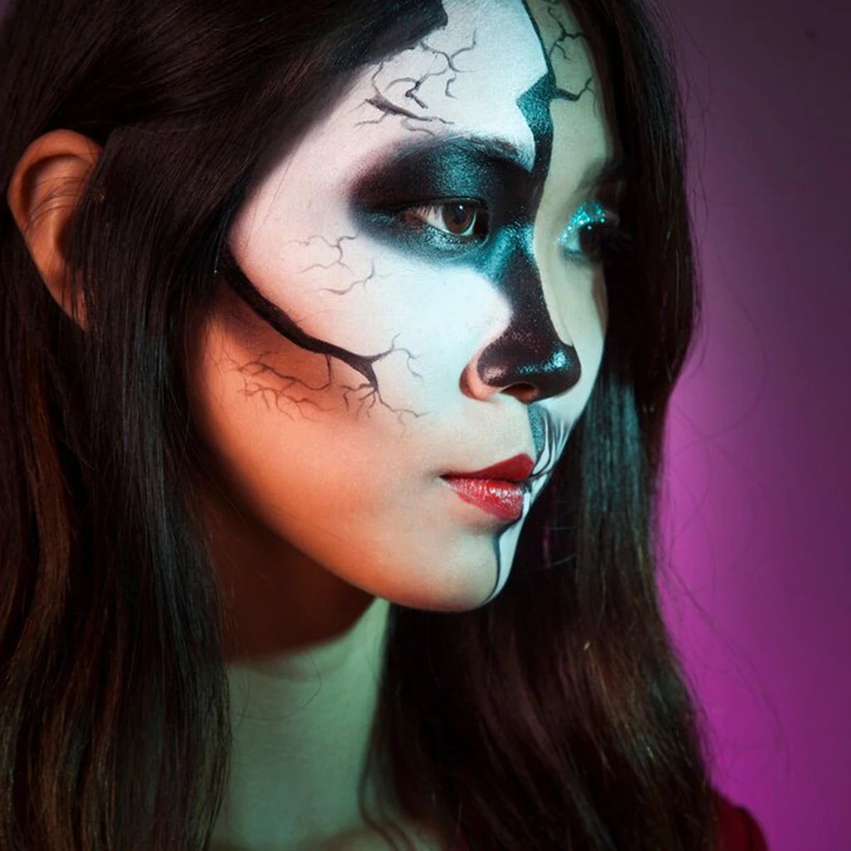 Bowitzki SFX Face Body Paint ,Halloween Makeup Special Effects，Fake Blood Scar Wax Charred Ash Powder with Sponges Brush