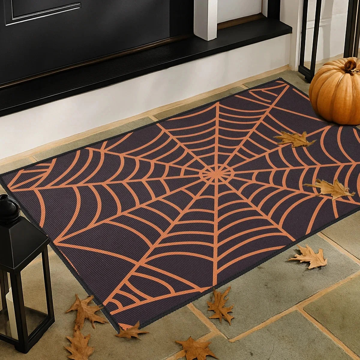 Halloween Pumpkin Doormat Halloween Theme Party Decoration Kids Favor Pumpkin Ghost Doormat Trick or Treat Party Supplies