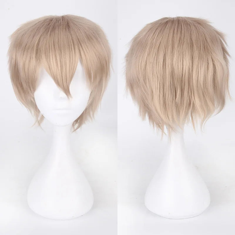 Cosplay Wig 30cm Short Anime Wig Heat Resistant Synthetic Hair Halloween Party Wigs + Wig Cap