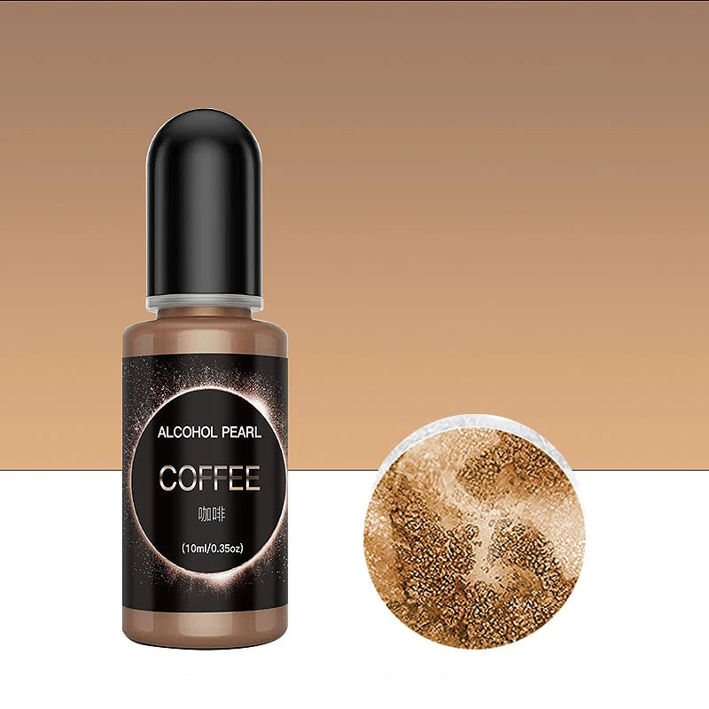 10ml Metallic Pearlescence Pigment Alcohol Liquid Art Ink Alcohol Diffusion DIY Resin Mold Colorant Dye Jewelry Making Supplies