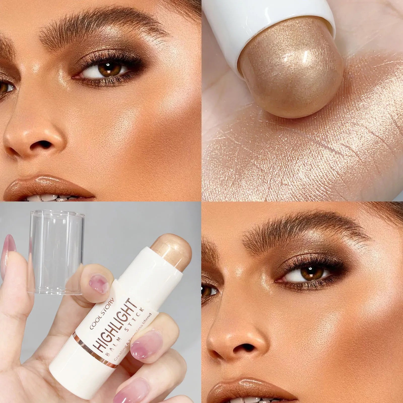 Face Contour Bronzer Stick Face Brighten Highlighter Bar Shimmer Highlighter Blush Stick Nose Shadow Pen Makeup Tool Cosmetics