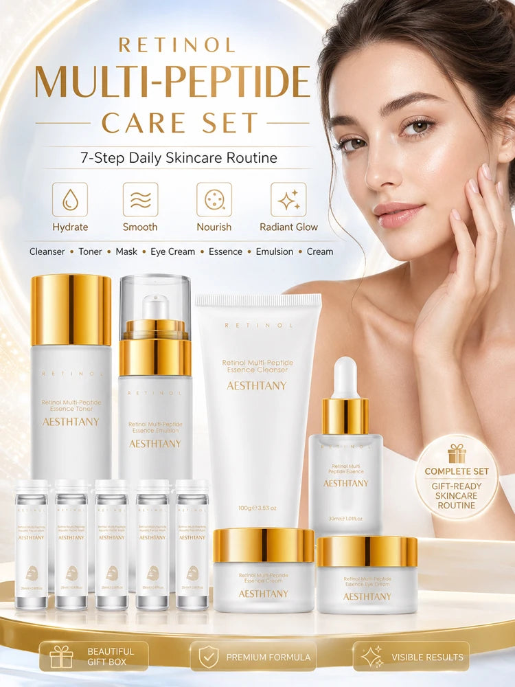 7-Piece Retinol & Multi-Peptide Skincare Set Skin care set box / United States variant