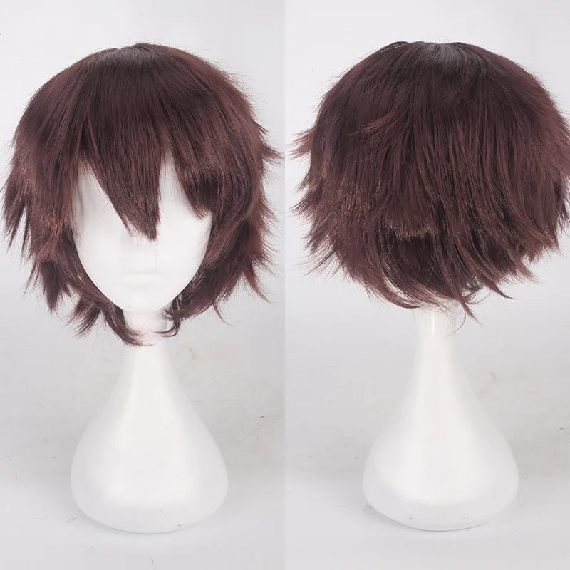Cosplay Wig 30cm Short Anime Wig Heat Resistant Synthetic Hair Halloween Party Wigs + Wig Cap