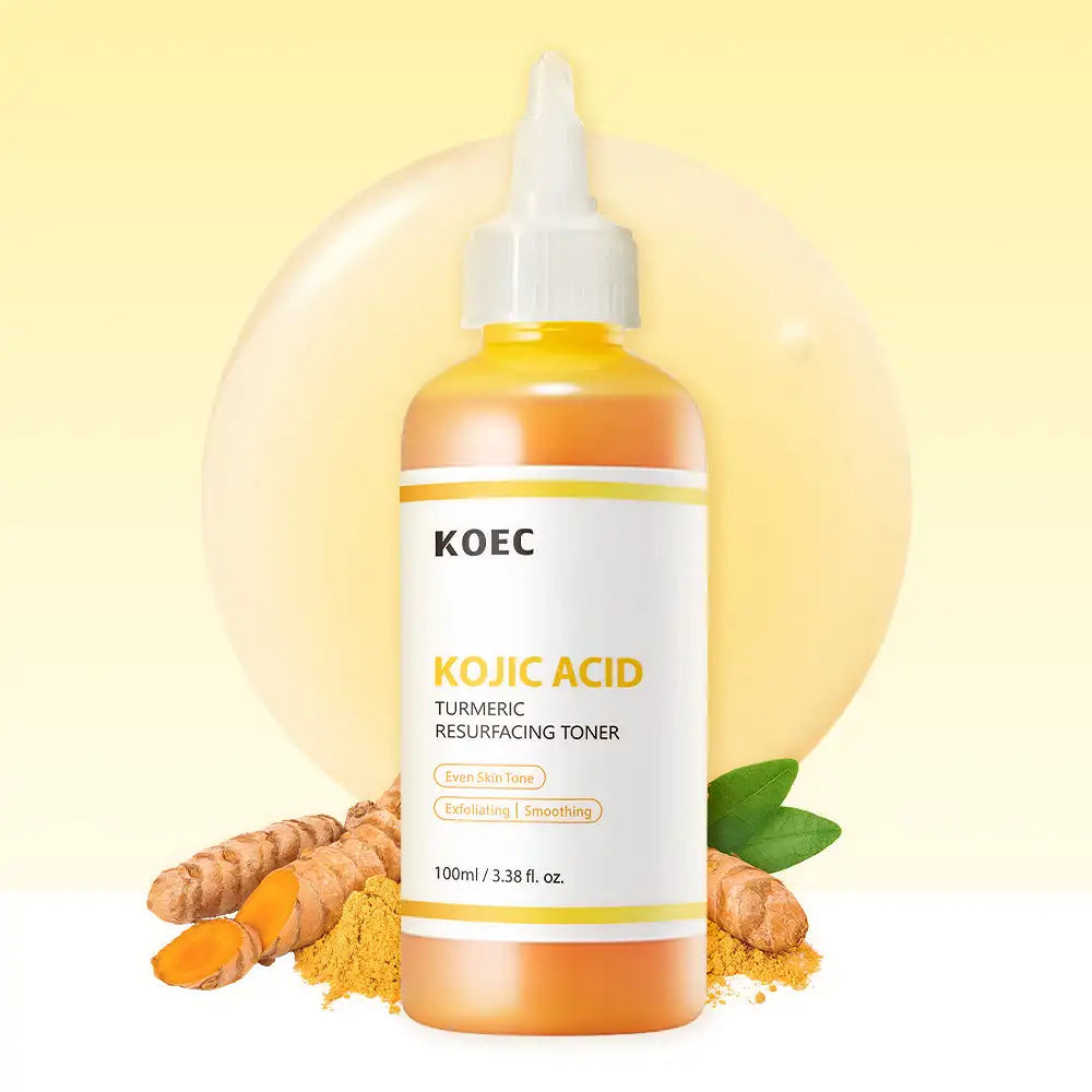 100ml KOEC Kojic Acid Turmeric Resurfacing Toner Exfoliating Smoothing Purifying Pores Even Skin Tone Refine Texture Antioxidant