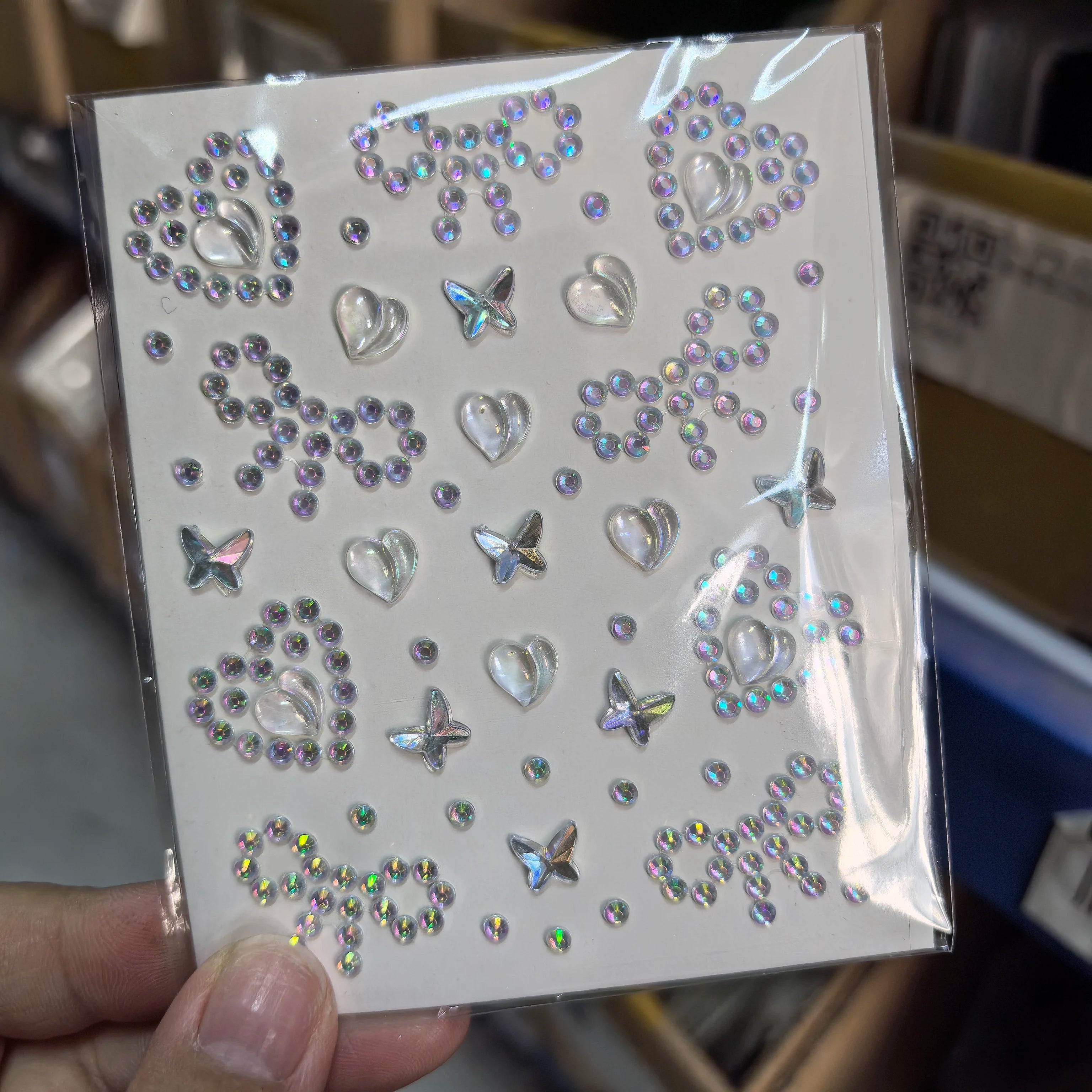 1pcs Laser Sparkle Stars Diamond/Pearls Face Gems Stickers Heart Moon Shape Rhinestones for Eyes/Face Stickers Temporary Tattoos
