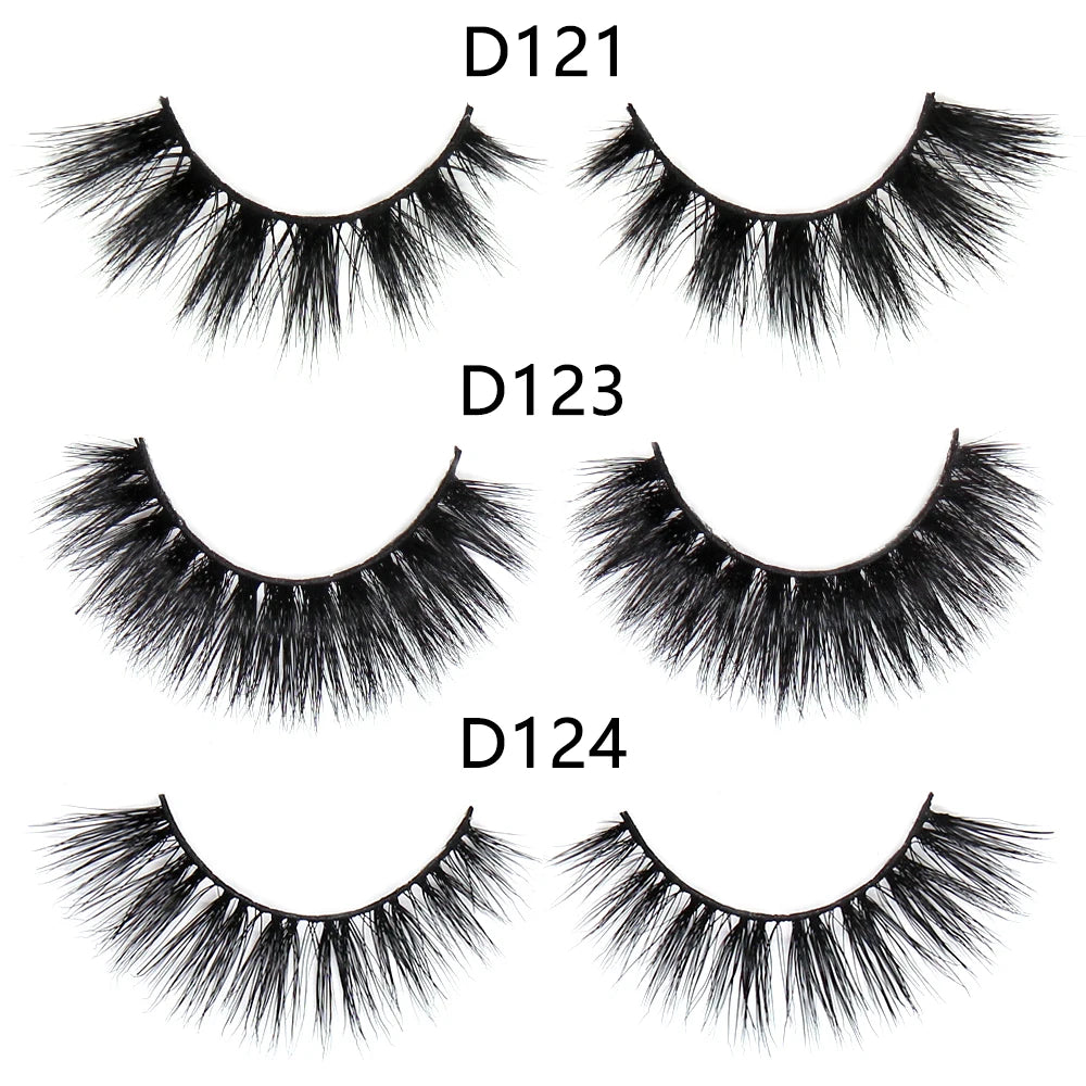 FOXESJI Lashes 3D Mink Eyelashes Natural Long Fluffy Dramatic Strip Eye Lashes Eyelash Extension Soft False Eyelashes Makeup