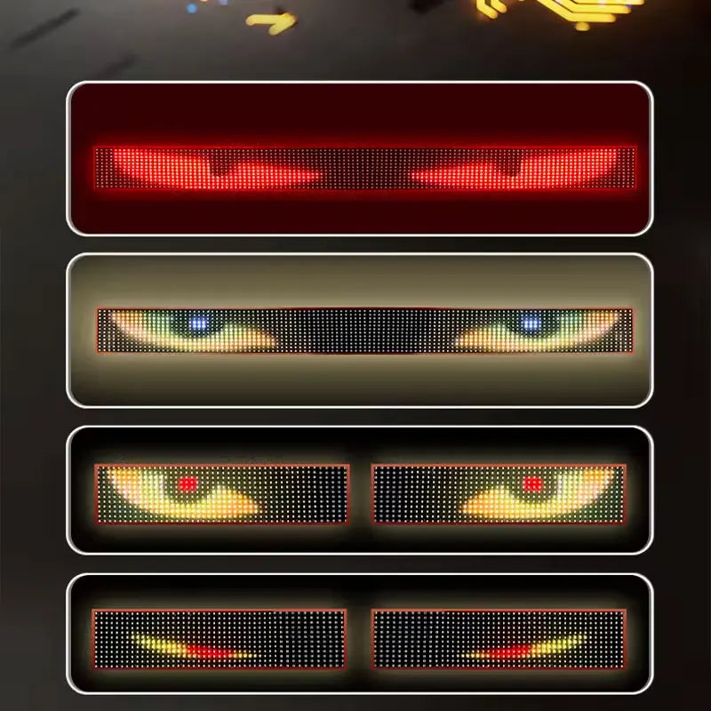 New APP LED Truck Car Devil Eye Light For Board Windshield Remote Music Control Custom Text Pattern Lighting 12V 24V Display