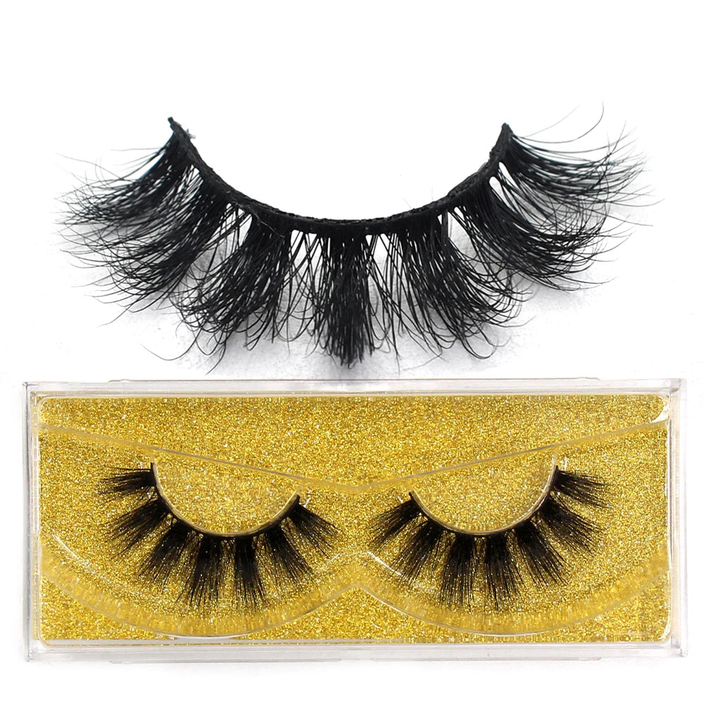 FOXESJI Lashes 3D Mink Eyelashes Natural Long Fluffy Dramatic Strip Eye Lashes Eyelash Extension Soft False Eyelashes Makeup