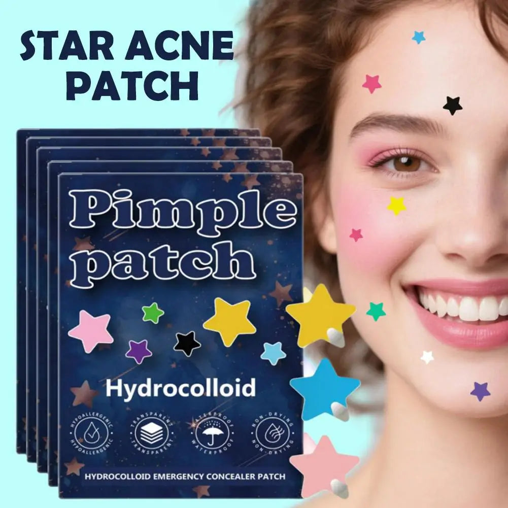 Colorful Star Pimple Patch Bulk Set thin, near-invisible finish
