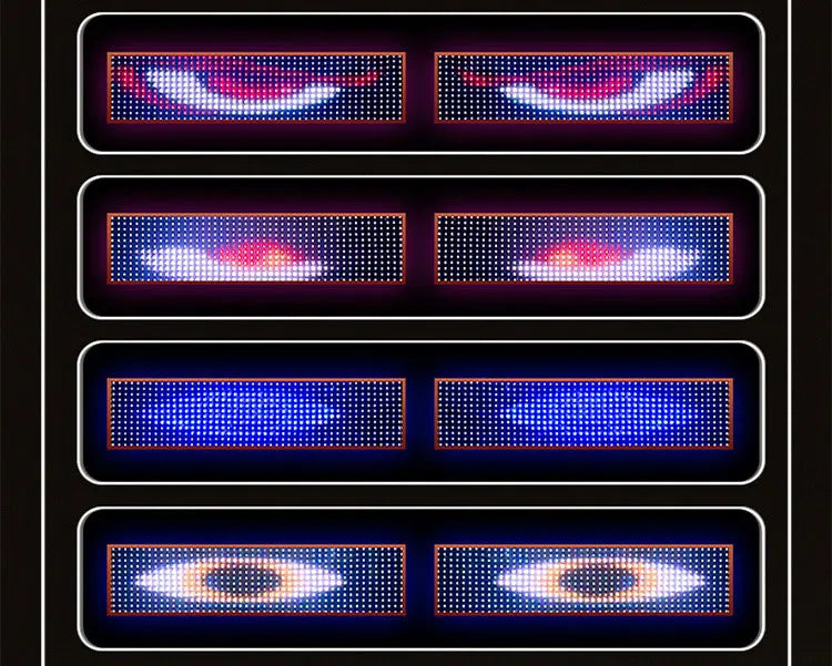 New APP LED Truck Car Devil Eye Light For Board Windshield Remote Music Control Custom Text Pattern Lighting 12V 24V Display