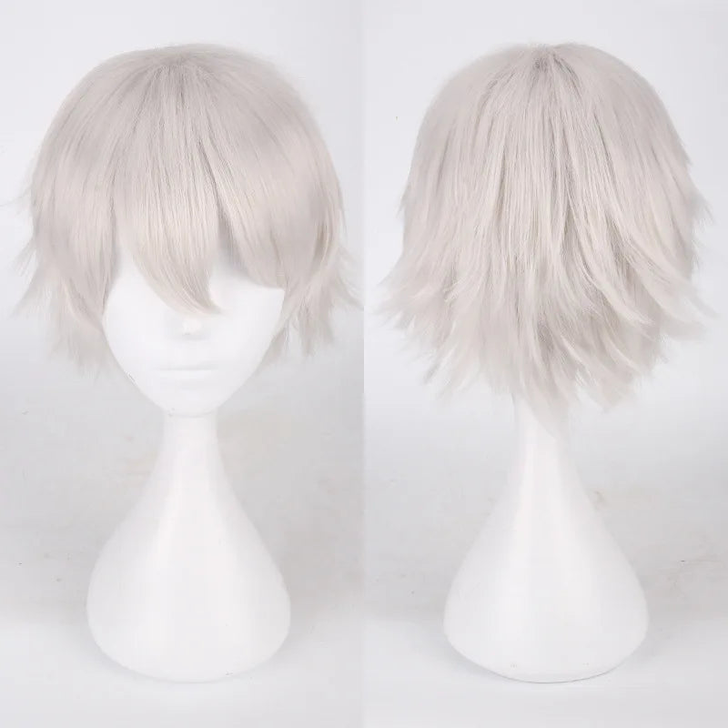 Cosplay Wig 30cm Short Anime Wig Heat Resistant Synthetic Hair Halloween Party Wigs + Wig Cap