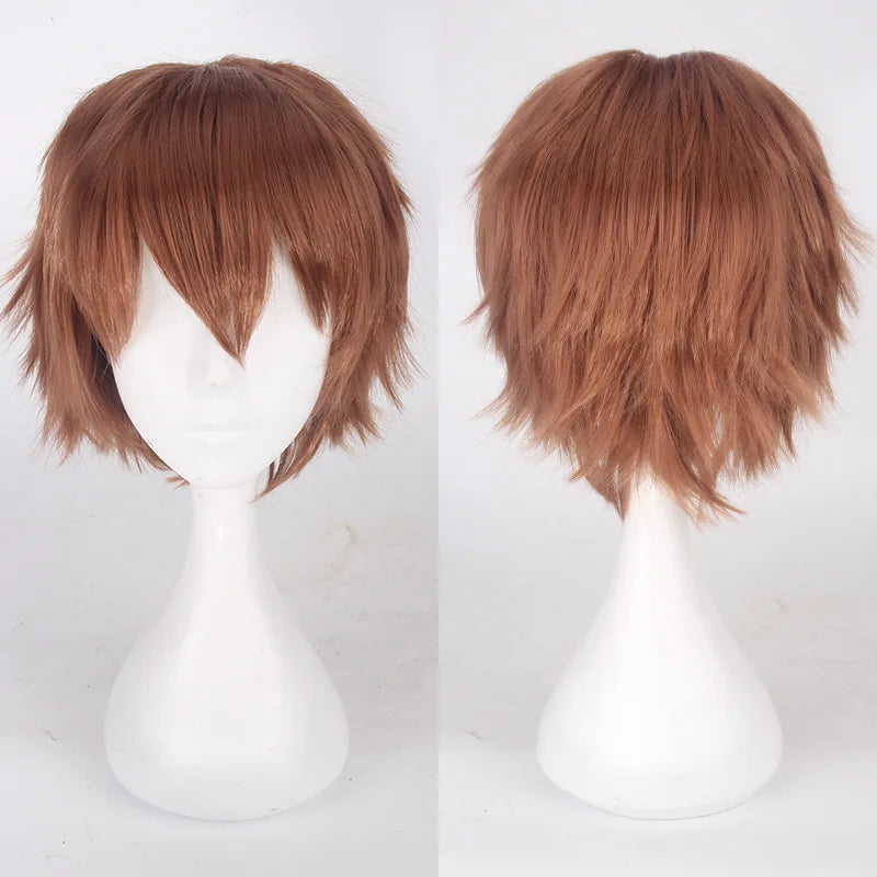 Cosplay Wig 30cm Short Anime Wig Heat Resistant Synthetic Hair Halloween Party Wigs + Wig Cap