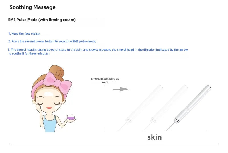 Ultrasonic Skin Scrubber Deep Cleansing Device Tool