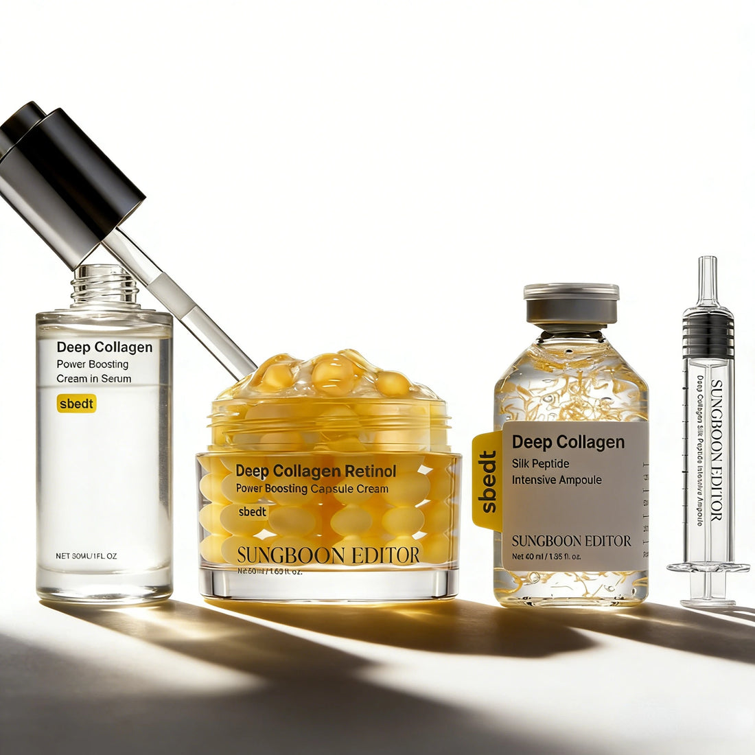 Korean Skin Care Kit - Deep Collagen Silk Peptide Ampoule