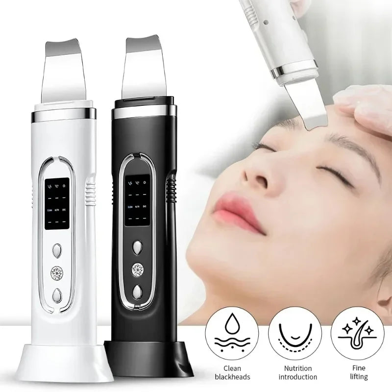Ultrasonic Skin Scrubber Deep Cleansing Device Tool