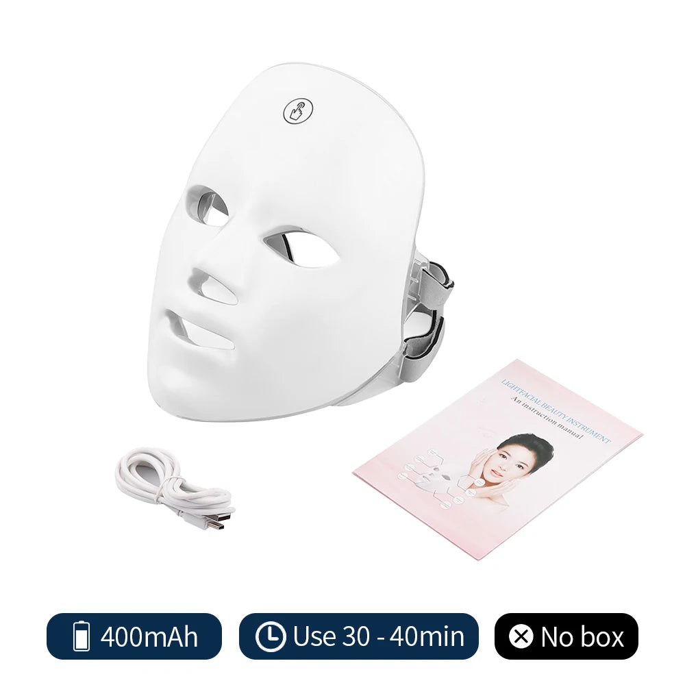 Rechargeable 7-Color LED Face Mask At-Home Light Therapy additional product view 17