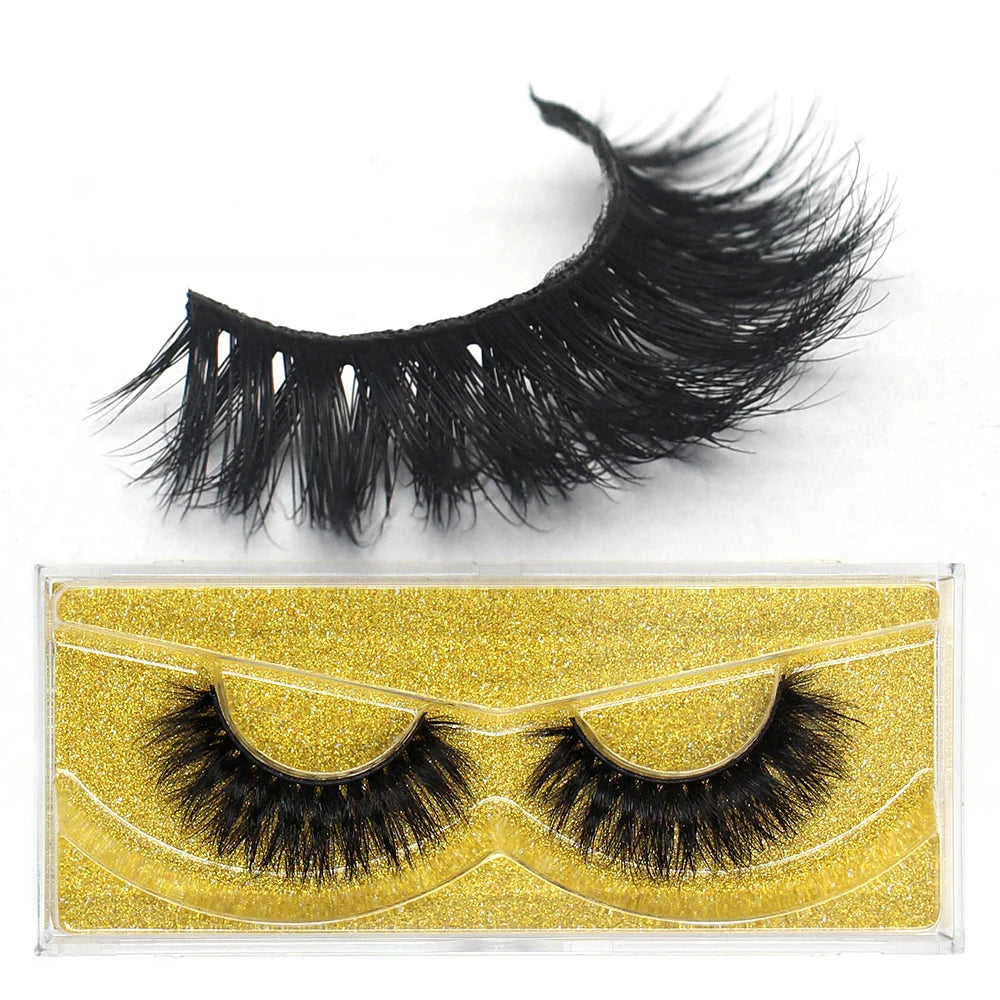 FOXESJI Lashes 3D Mink Eyelashes Natural Long Fluffy Dramatic Strip Eye Lashes Eyelash Extension Soft False Eyelashes Makeup