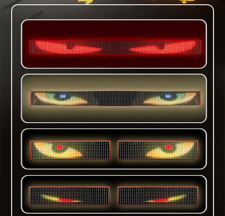 New APP LED Truck Car Devil Eye Light For Board Windshield Remote Music Control Custom Text Pattern Lighting 12V 24V Display