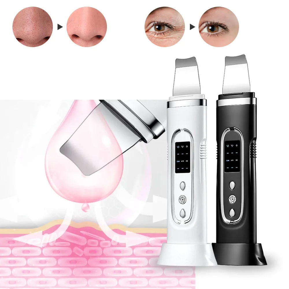 Ultrasonic Skin Scrubber Deep Cleansing Device Tool