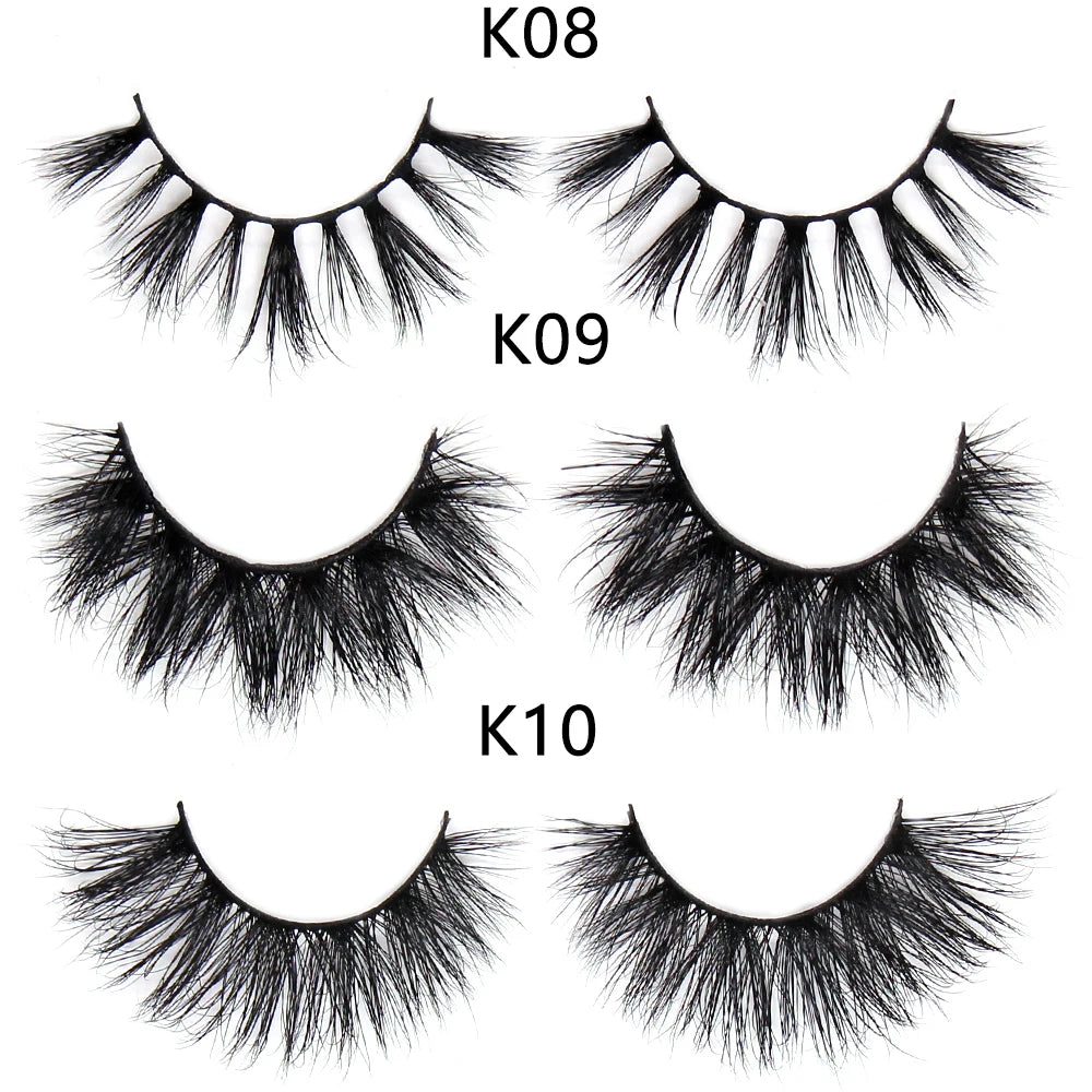 FOXESJI Lashes 3D Mink Eyelashes Natural Long Fluffy Dramatic Strip Eye Lashes Eyelash Extension Soft False Eyelashes Makeup