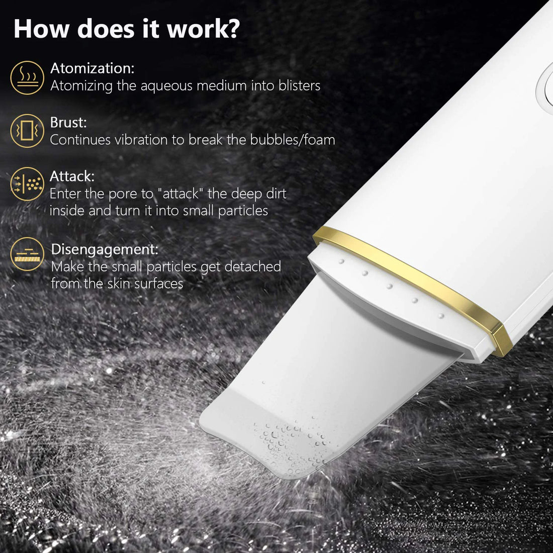 Ultrasonic Face Spatula Pore Cleaner Skin Device