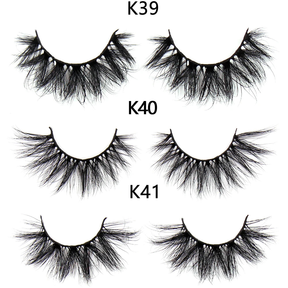 FOXESJI Lashes 3D Mink Eyelashes Natural Long Fluffy Dramatic Strip Eye Lashes Eyelash Extension Soft False Eyelashes Makeup