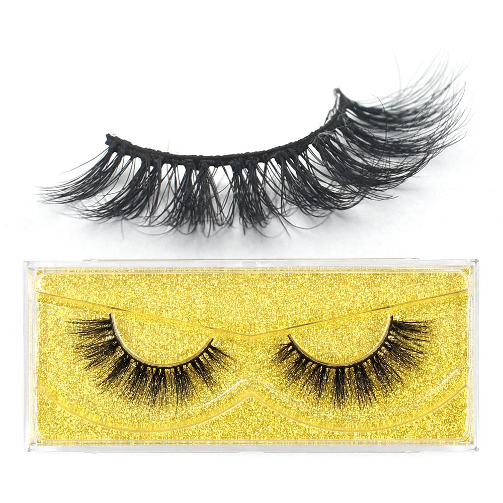 FOXESJI Lashes 3D Mink Eyelashes Natural Long Fluffy Dramatic Strip Eye Lashes Eyelash Extension Soft False Eyelashes Makeup