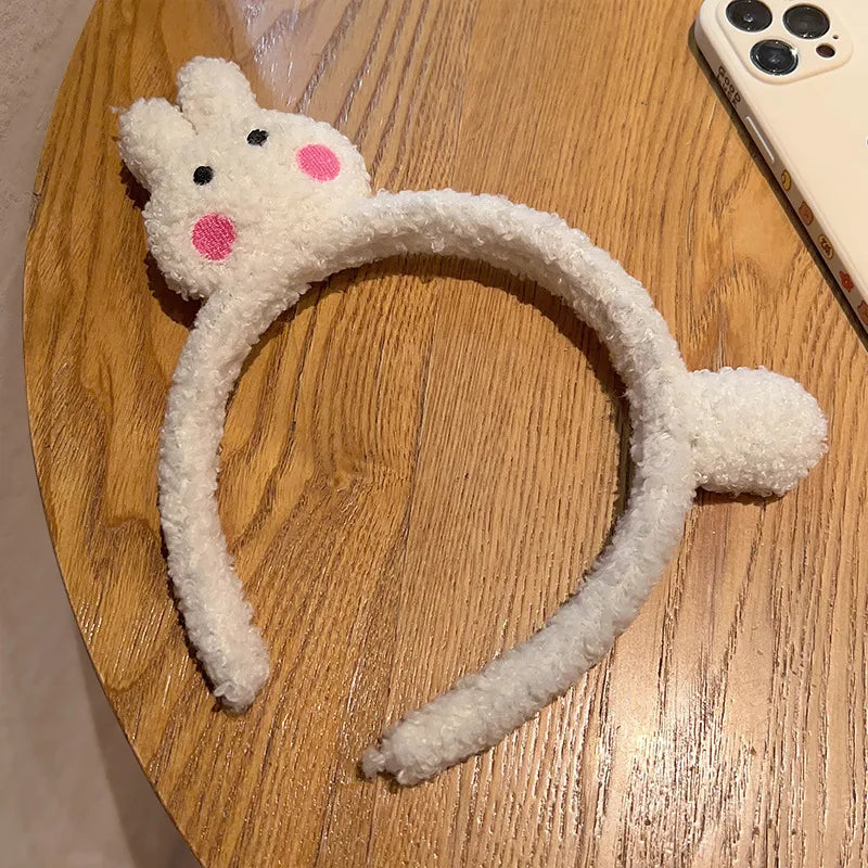 Cartoon Cute Headband New Plush Big Eyes Headband Women's Face Wash Headband Children's Headwear