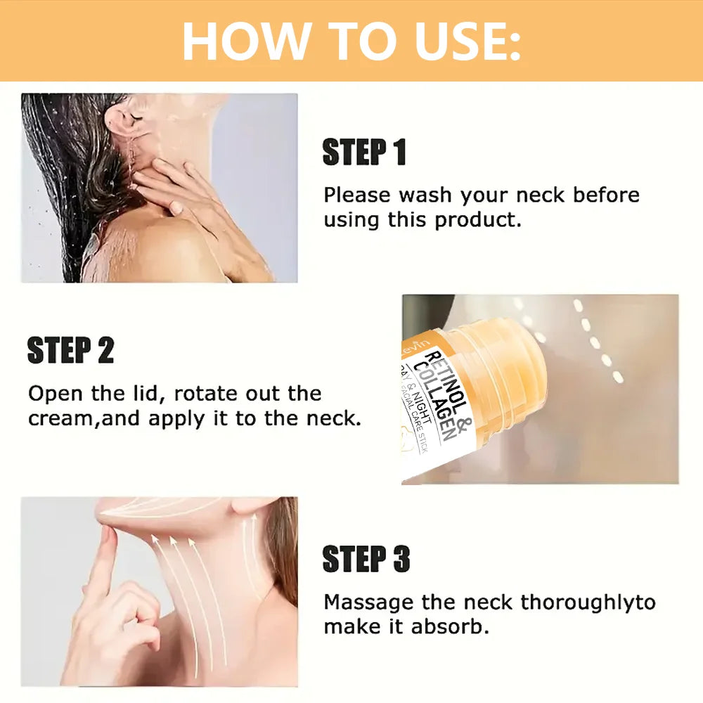 Retinol & Collagen Neck Cream Stick Firming Moisturizer full product view
