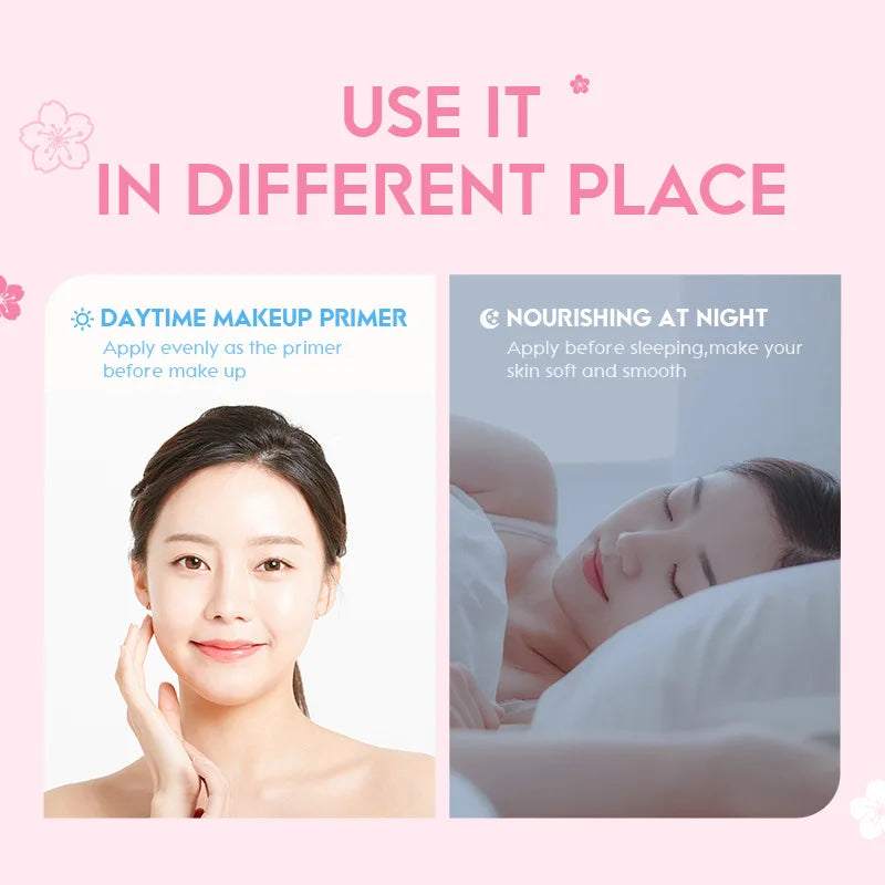 LAIKOU Sakura Essence Cream Hydrating Brightening Moisturizer key ingredients highlighted