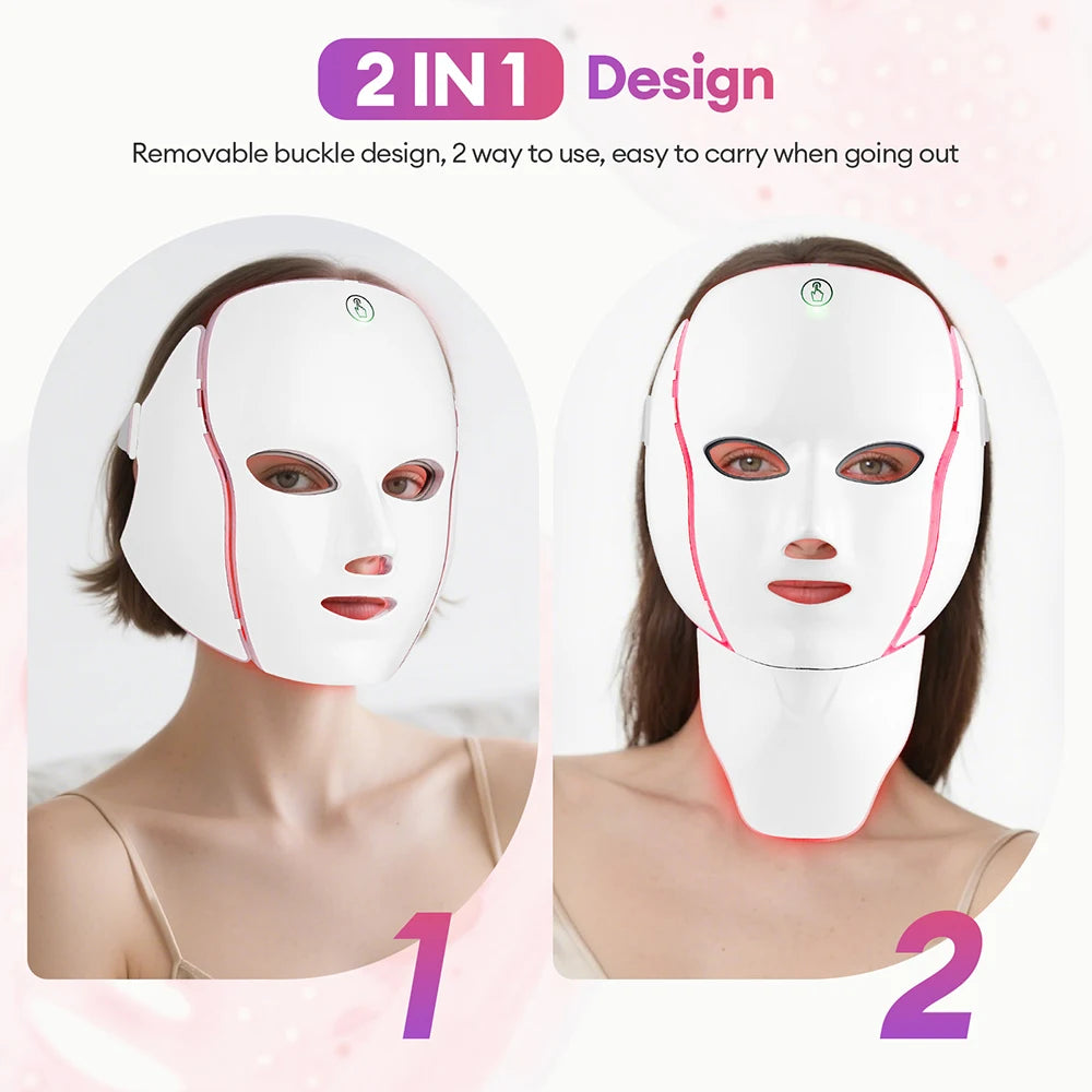 7-Color LED Facial Mask for Skin Rejuvenation Care