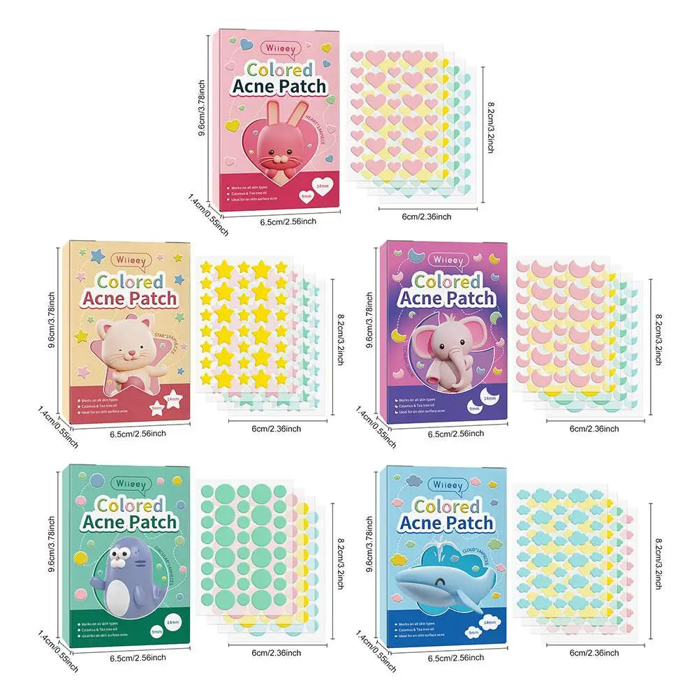 Star Acne Pimple Patches Colorful Invisible Spot Cover pack contents and count
