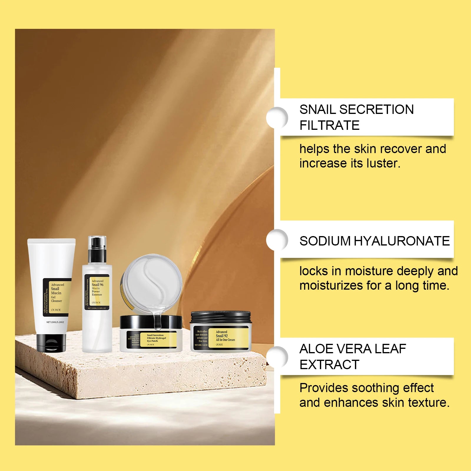 Snail Mucin Skincare Set 4-Step Glow Routine additional product view 12