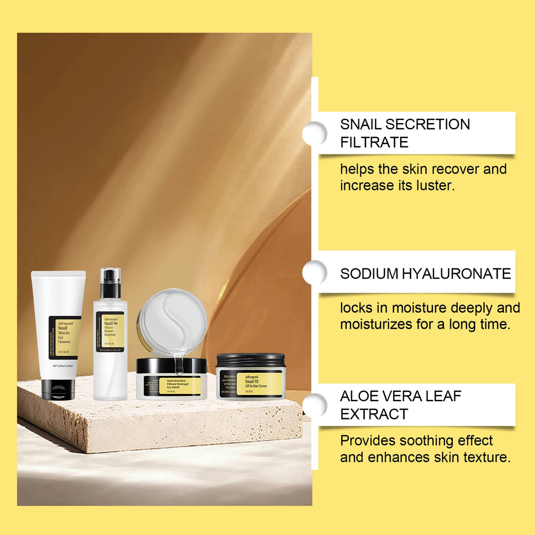 Snail Mucin Skincare Set 4-Step Glow Routine additional product view 12
