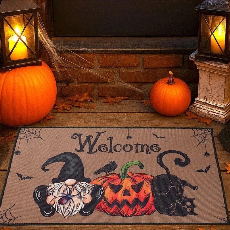 Halloween Pumpkin Doormat Halloween Theme Party Decoration Kids Favor Pumpkin Ghost Doormat Trick or Treat Party Supplies