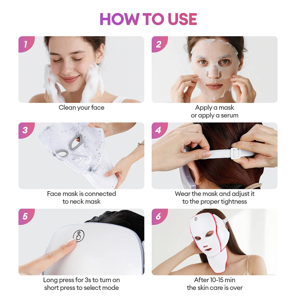 7-Color LED Facial Mask for Skin Rejuvenation Care