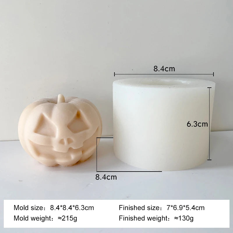 Halloween Devil Pumpkin Silicone Candle Mold Handmade Aroma Plaster Resin Decor Mould Soy Wax Candle Making Supplies