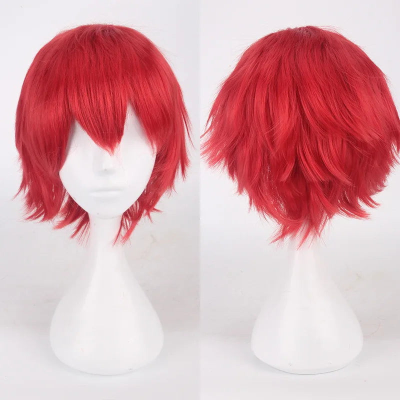 Cosplay Wig 30cm Short Anime Wig Heat Resistant Synthetic Hair Halloween Party Wigs + Wig Cap