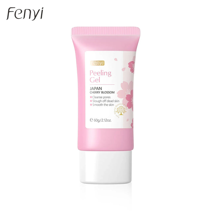 Sakura Exfoliating Facial Gel Deep Cleansing Scrub packaging and size detail
