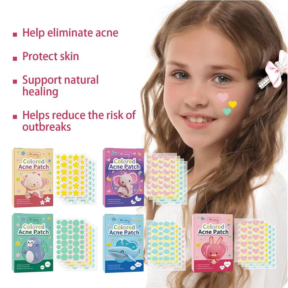 Star Acne Pimple Patches Colorful Invisible Spot Cover a patch applied on the skin
