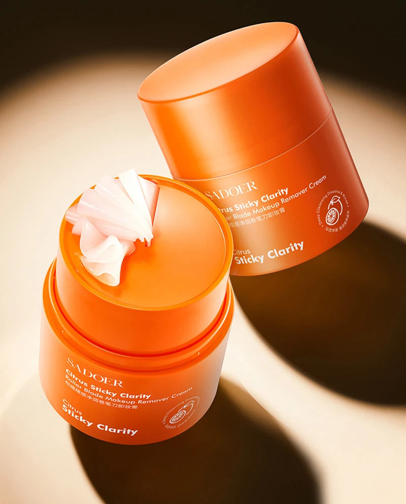 Citrus Makeup Remover Stick Facial Makeup Balm Lip Eye Large Capacity Mild Pencil Sharpener Face Cleansing Balm Cream Skin Care
