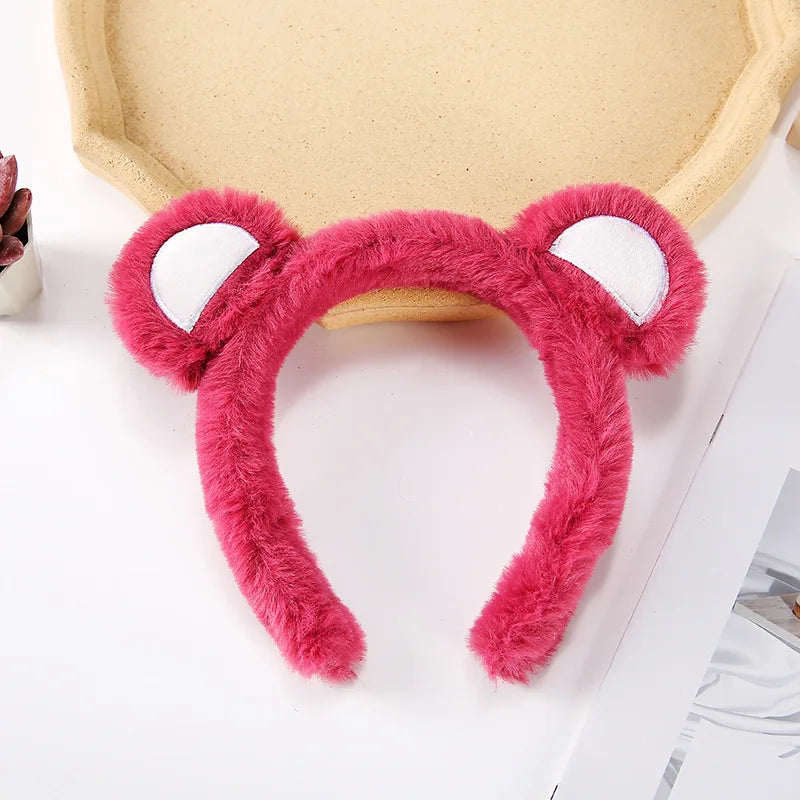 Cartoon Cute Headband New Plush Big Eyes Headband Women's Face Wash Headband Children's Headwear