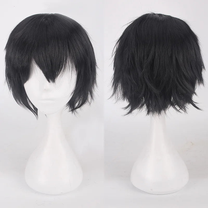 Cosplay Wig 30cm Short Anime Wig Heat Resistant Synthetic Hair Halloween Party Wigs + Wig Cap