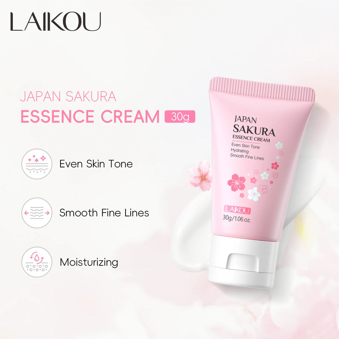 LAIKOU Sakura Essence Cream Hydrating Brightening Moisturizer serum texture and consistency